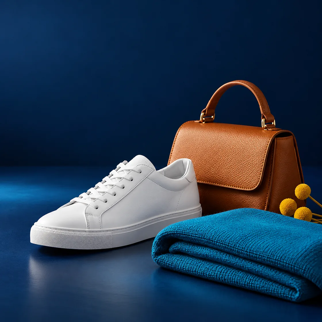 Zapatilla, cartera y textil preparados para cuidado especializado